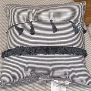 Striped Decorative Throw Pillow NWOT